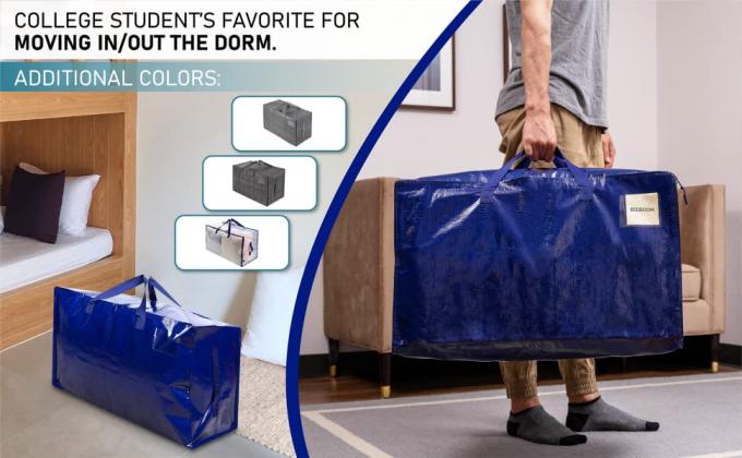 Heavy Duty Oversized Storage Bag Organizer With Strong Handles, Moving, Traveling, College Dorm, Camping 3