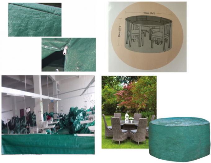 Cord Lock Closure Garden Furniture Cover Set, 600D Durable, Water Resistant Fabric, Patio Bistro Sets Cover, 4