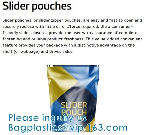 Latest company news about SLIDER ZIPPER POUCH BAG, SLIDE ZIP, DUAL GRIP SEAL, DOUBLE TRACK, SELF SEAL ZIP POCKET